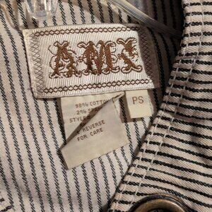 Women's Small White and Black Pin Striped Jacket